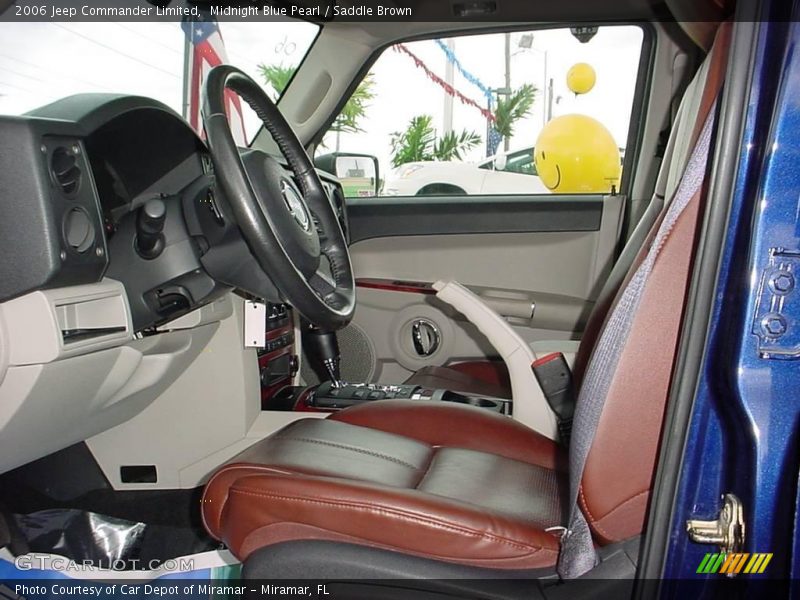 Midnight Blue Pearl / Saddle Brown 2006 Jeep Commander Limited
