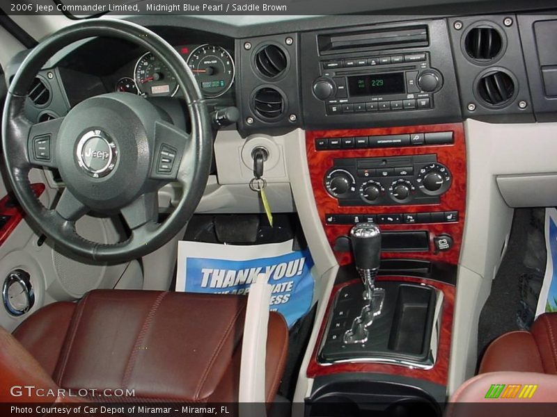 Midnight Blue Pearl / Saddle Brown 2006 Jeep Commander Limited
