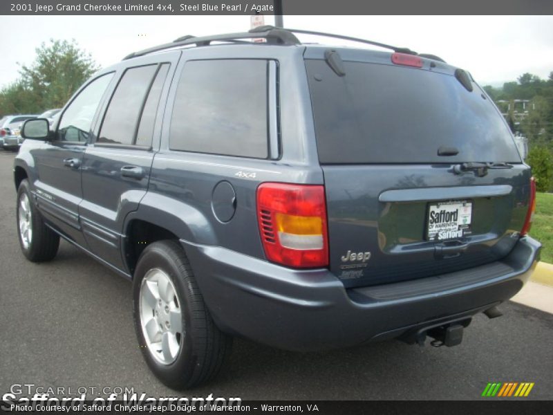 Steel Blue Pearl / Agate 2001 Jeep Grand Cherokee Limited 4x4