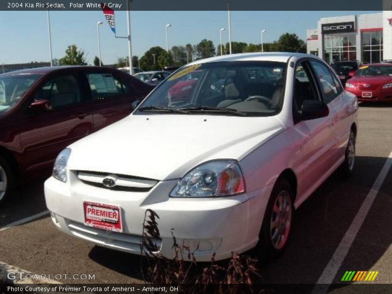 Polar White / Gray 2004 Kia Rio Sedan