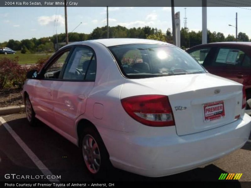 Polar White / Gray 2004 Kia Rio Sedan