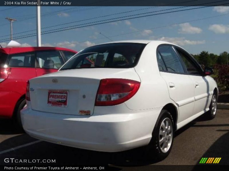 Polar White / Gray 2004 Kia Rio Sedan