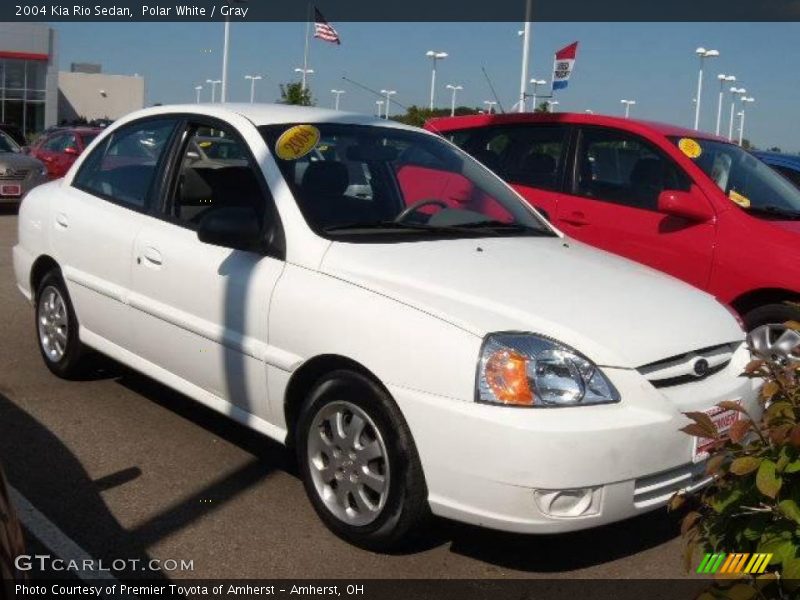 Polar White / Gray 2004 Kia Rio Sedan