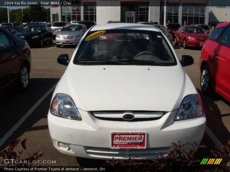 Polar White / Gray 2004 Kia Rio Sedan