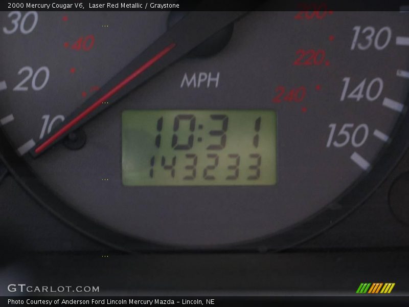 Laser Red Metallic / Graystone 2000 Mercury Cougar V6