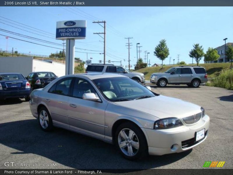 Silver Birch Metallic / Black 2006 Lincoln LS V8