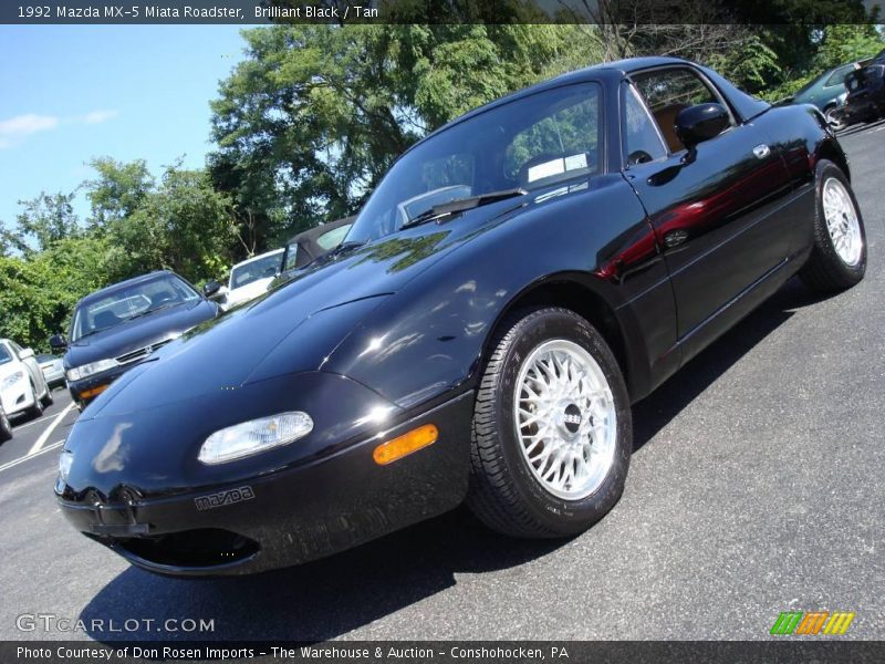 Brilliant Black / Tan 1992 Mazda MX-5 Miata Roadster