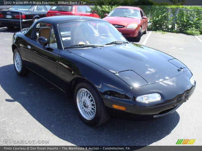 Brilliant Black / Tan 1992 Mazda MX-5 Miata Roadster