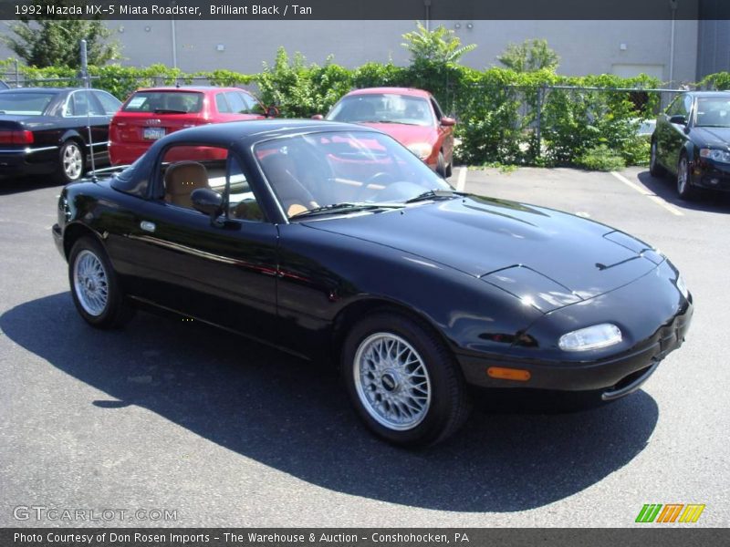 Brilliant Black / Tan 1992 Mazda MX-5 Miata Roadster