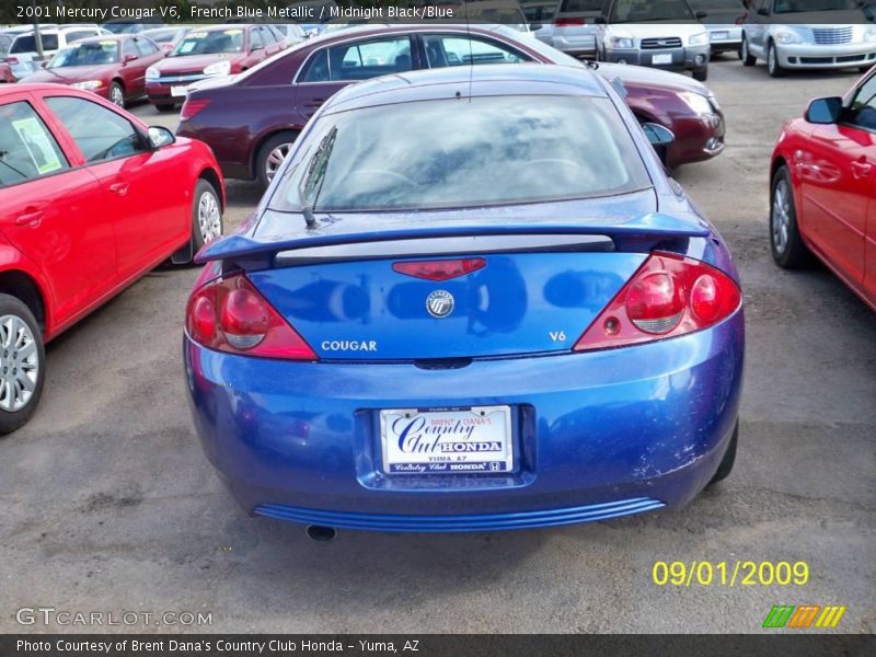 French Blue Metallic / Midnight Black/Blue 2001 Mercury Cougar V6