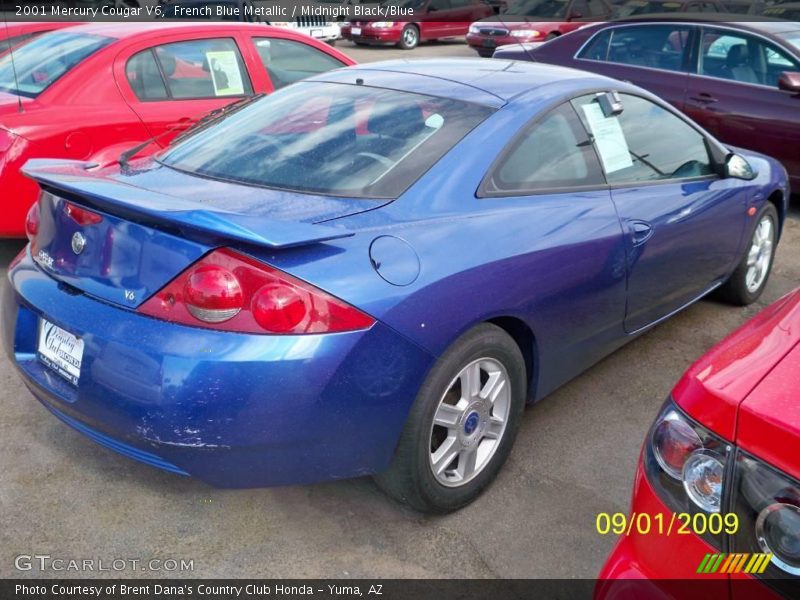 French Blue Metallic / Midnight Black/Blue 2001 Mercury Cougar V6