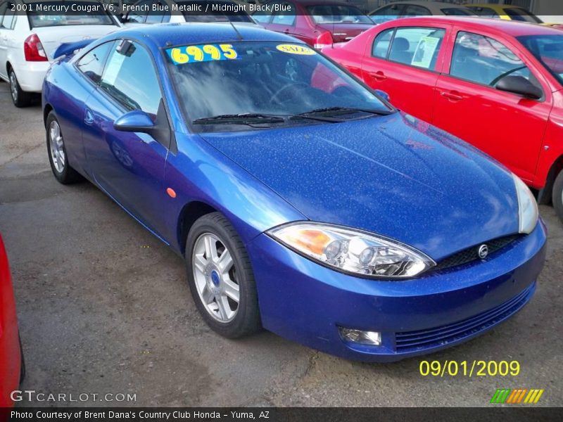 French Blue Metallic / Midnight Black/Blue 2001 Mercury Cougar V6