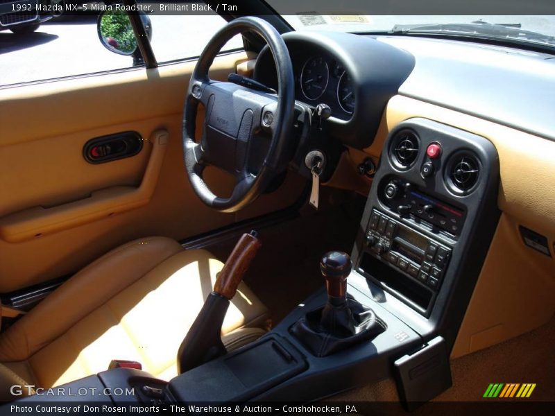 Brilliant Black / Tan 1992 Mazda MX-5 Miata Roadster