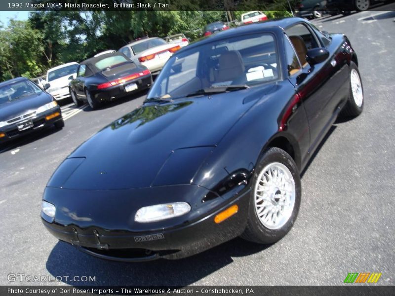 Brilliant Black / Tan 1992 Mazda MX-5 Miata Roadster