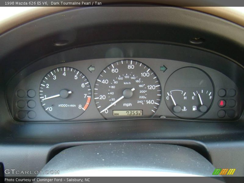 Dark Tourmaline Pearl / Tan 1998 Mazda 626 ES V6