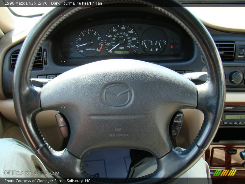 Dark Tourmaline Pearl / Tan 1998 Mazda 626 ES V6