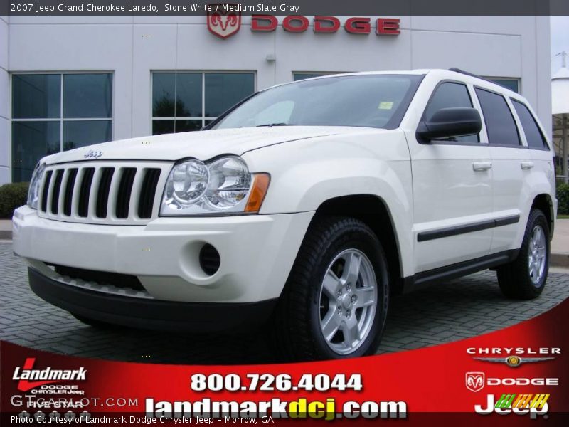 Stone White / Medium Slate Gray 2007 Jeep Grand Cherokee Laredo