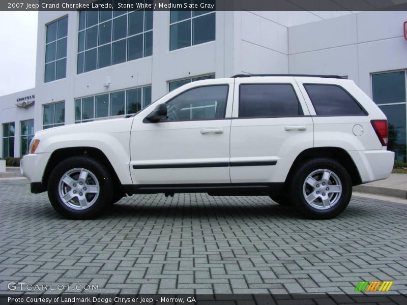 Stone White / Medium Slate Gray 2007 Jeep Grand Cherokee Laredo