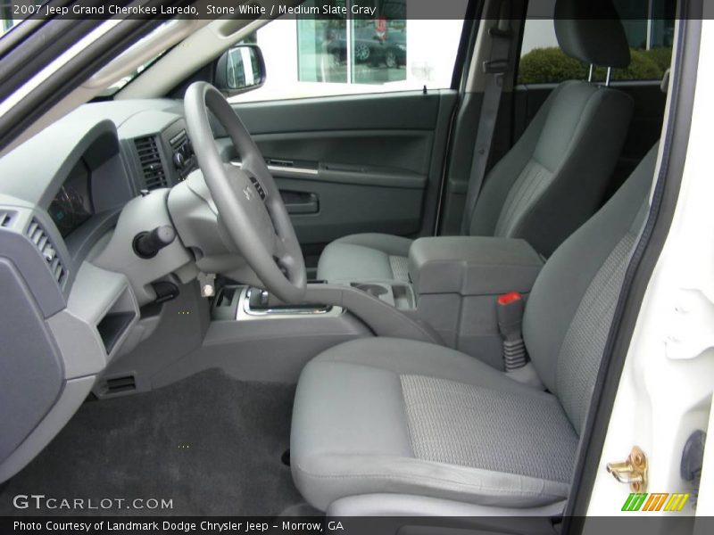 Stone White / Medium Slate Gray 2007 Jeep Grand Cherokee Laredo