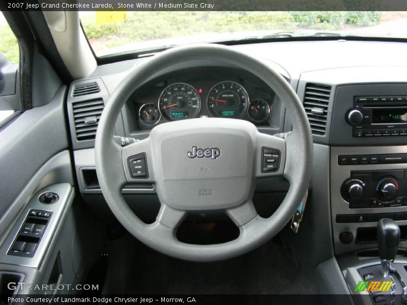 Stone White / Medium Slate Gray 2007 Jeep Grand Cherokee Laredo