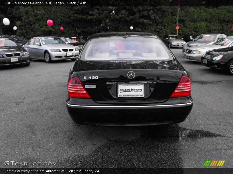 Black / Ash 2003 Mercedes-Benz S 430 Sedan