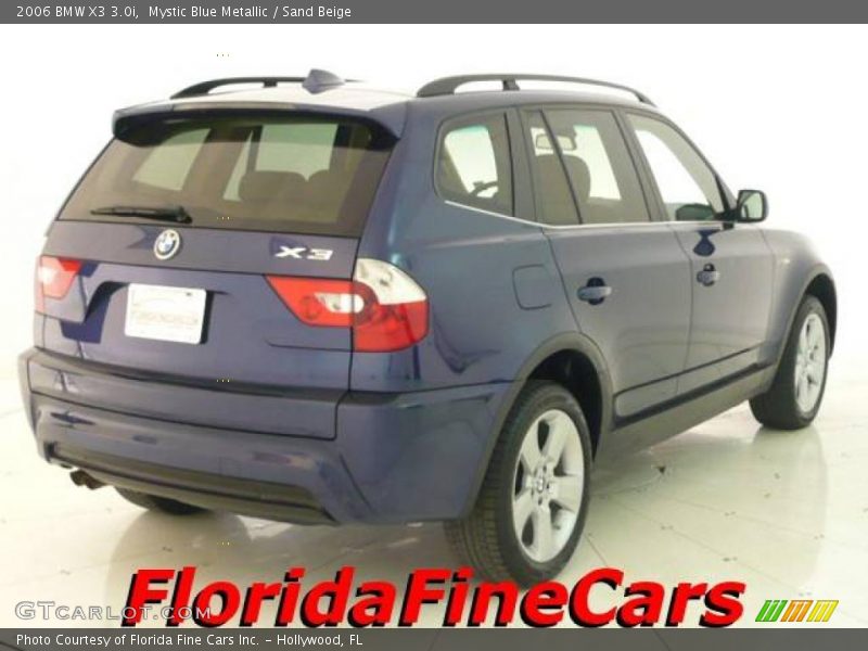 Mystic Blue Metallic / Sand Beige 2006 BMW X3 3.0i
