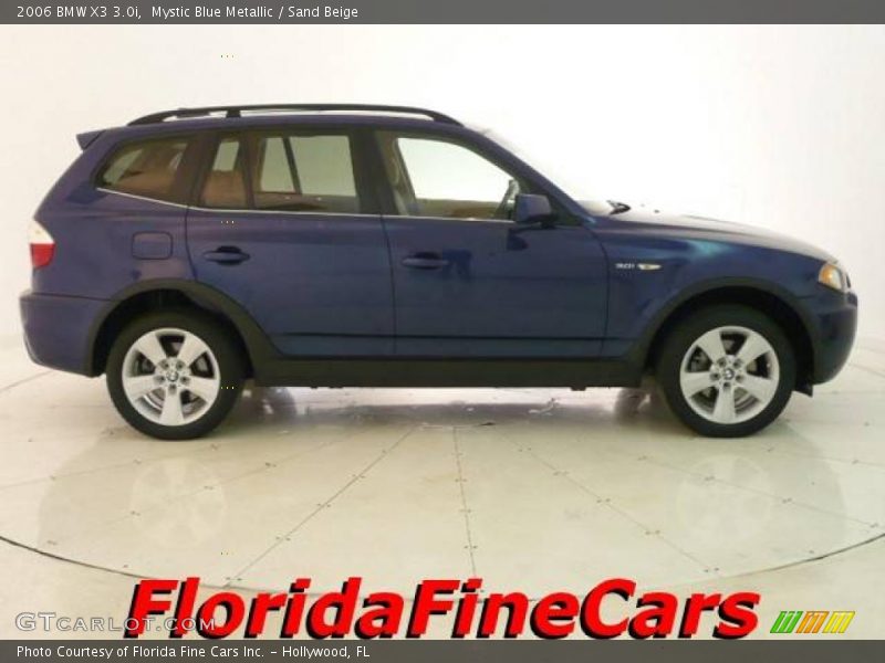 Mystic Blue Metallic / Sand Beige 2006 BMW X3 3.0i