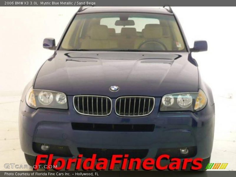 Mystic Blue Metallic / Sand Beige 2006 BMW X3 3.0i