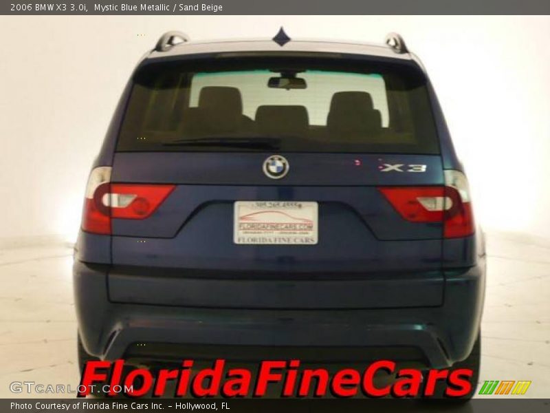 Mystic Blue Metallic / Sand Beige 2006 BMW X3 3.0i