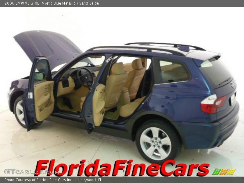 Mystic Blue Metallic / Sand Beige 2006 BMW X3 3.0i