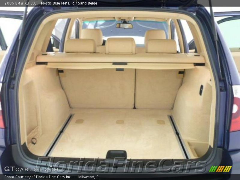 Mystic Blue Metallic / Sand Beige 2006 BMW X3 3.0i