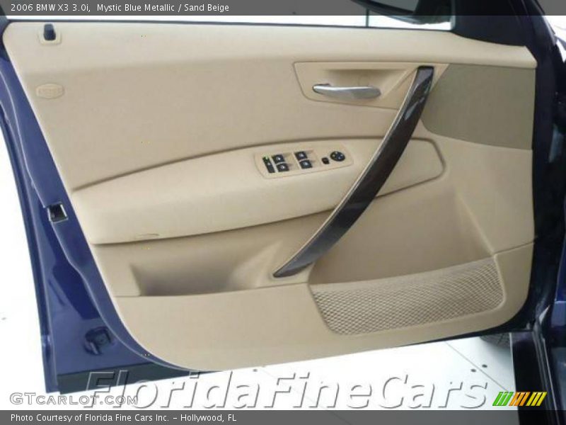 Mystic Blue Metallic / Sand Beige 2006 BMW X3 3.0i