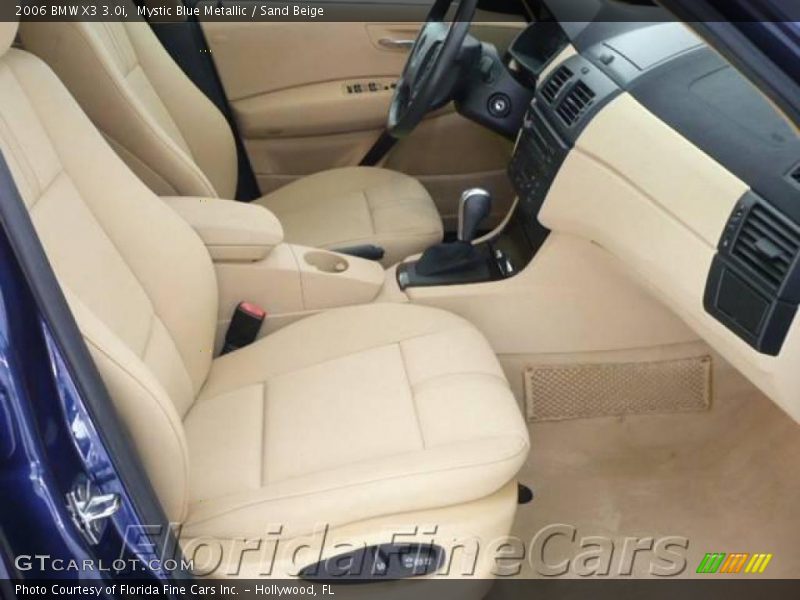 Mystic Blue Metallic / Sand Beige 2006 BMW X3 3.0i