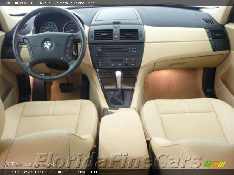 Mystic Blue Metallic / Sand Beige 2006 BMW X3 3.0i