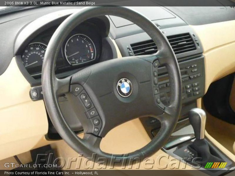Mystic Blue Metallic / Sand Beige 2006 BMW X3 3.0i