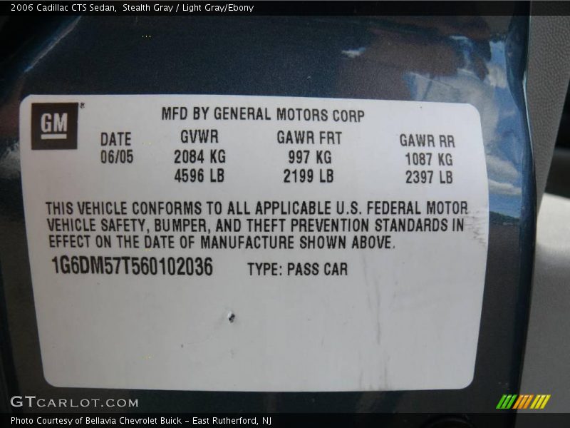 Stealth Gray / Light Gray/Ebony 2006 Cadillac CTS Sedan