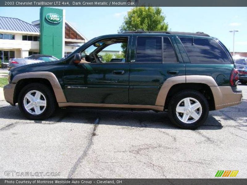 Dark Green Metallic / Medium Oak 2003 Chevrolet TrailBlazer LTZ 4x4