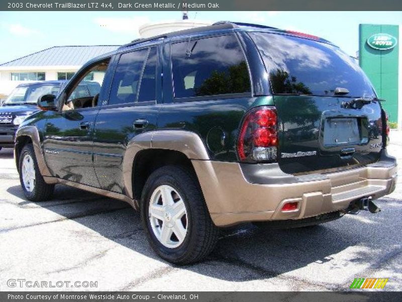 Dark Green Metallic / Medium Oak 2003 Chevrolet TrailBlazer LTZ 4x4