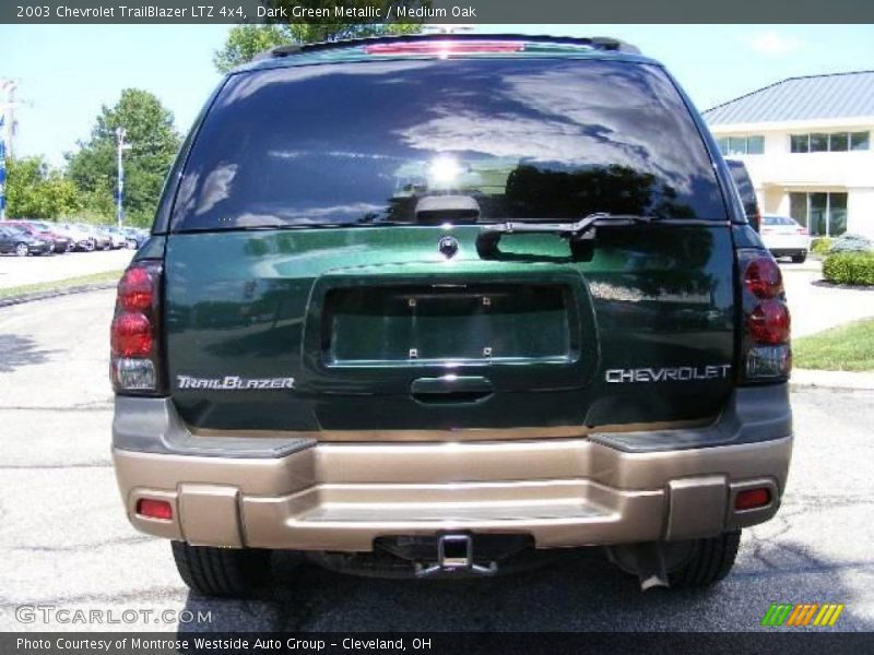 Dark Green Metallic / Medium Oak 2003 Chevrolet TrailBlazer LTZ 4x4