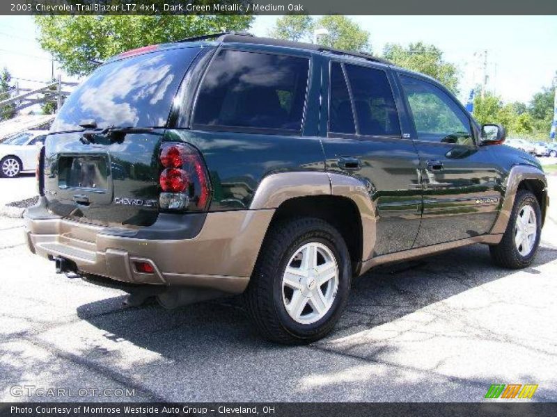 Dark Green Metallic / Medium Oak 2003 Chevrolet TrailBlazer LTZ 4x4