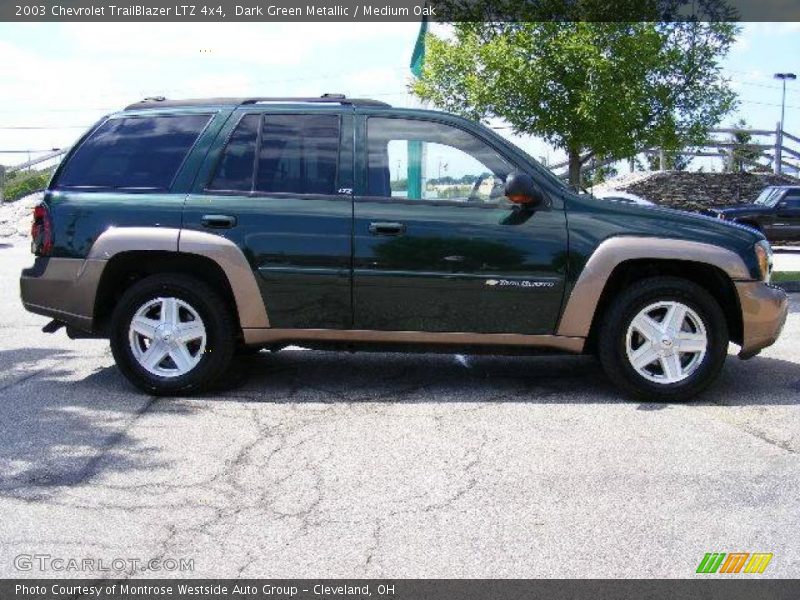 Dark Green Metallic / Medium Oak 2003 Chevrolet TrailBlazer LTZ 4x4