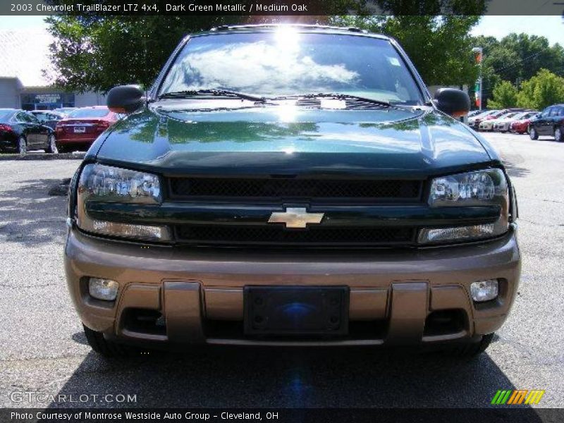 Dark Green Metallic / Medium Oak 2003 Chevrolet TrailBlazer LTZ 4x4