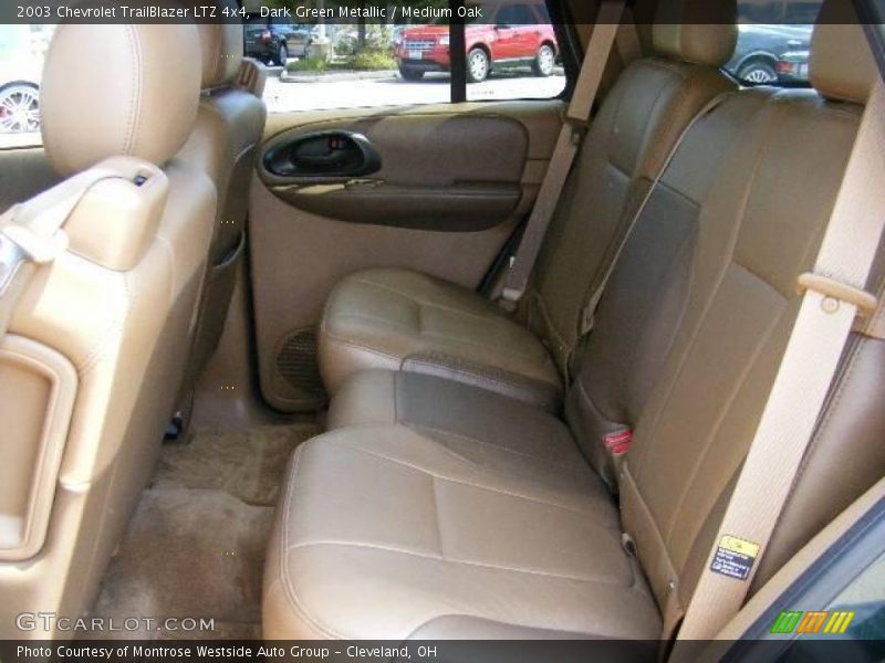 Dark Green Metallic / Medium Oak 2003 Chevrolet TrailBlazer LTZ 4x4
