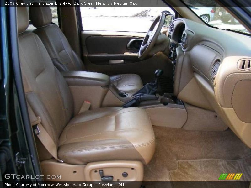 Dark Green Metallic / Medium Oak 2003 Chevrolet TrailBlazer LTZ 4x4