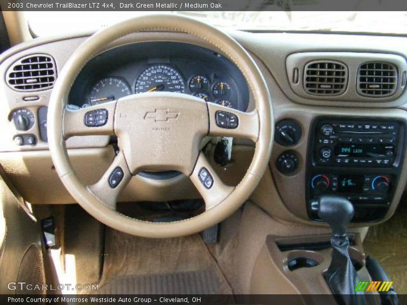 Dark Green Metallic / Medium Oak 2003 Chevrolet TrailBlazer LTZ 4x4