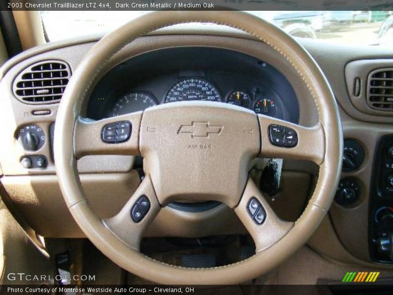 Dark Green Metallic / Medium Oak 2003 Chevrolet TrailBlazer LTZ 4x4