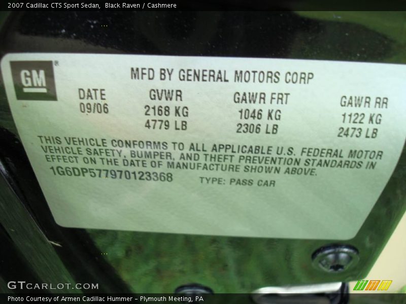 Black Raven / Cashmere 2007 Cadillac CTS Sport Sedan