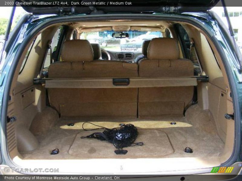 Dark Green Metallic / Medium Oak 2003 Chevrolet TrailBlazer LTZ 4x4