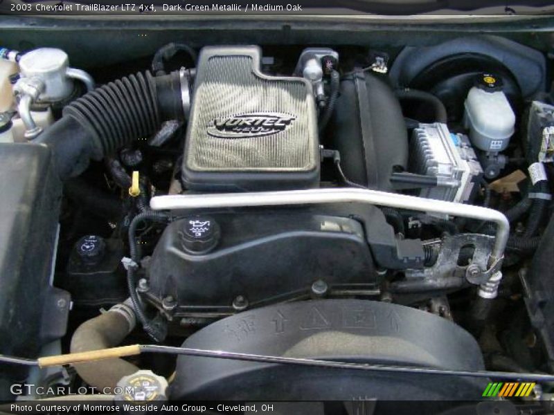 Dark Green Metallic / Medium Oak 2003 Chevrolet TrailBlazer LTZ 4x4