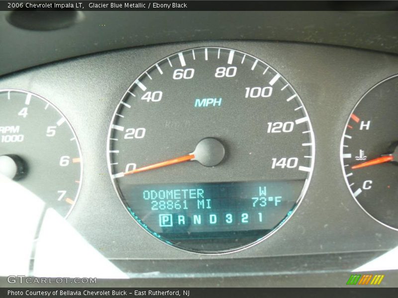 Glacier Blue Metallic / Ebony Black 2006 Chevrolet Impala LT